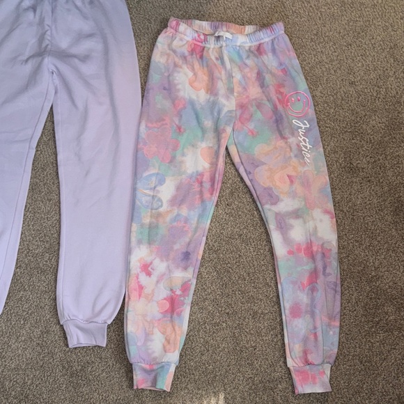 Justice Lavender and Pastel Joggers Bundle 1 New, 1 Used - Picture 3 of 7